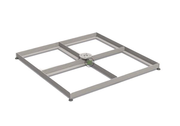 Schirmständer Plattenständer Brügge 100x100 mit Alu-Abdeckung